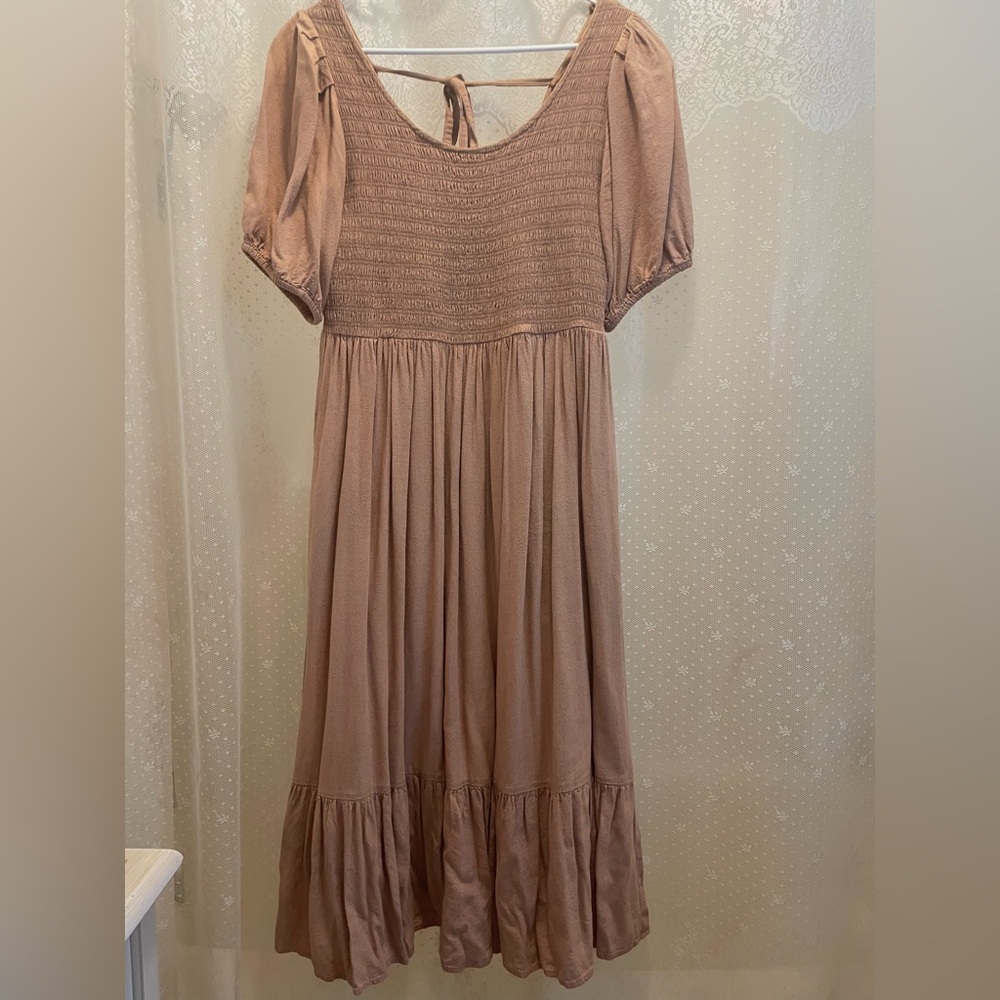 Little cottonwood pink brown dress